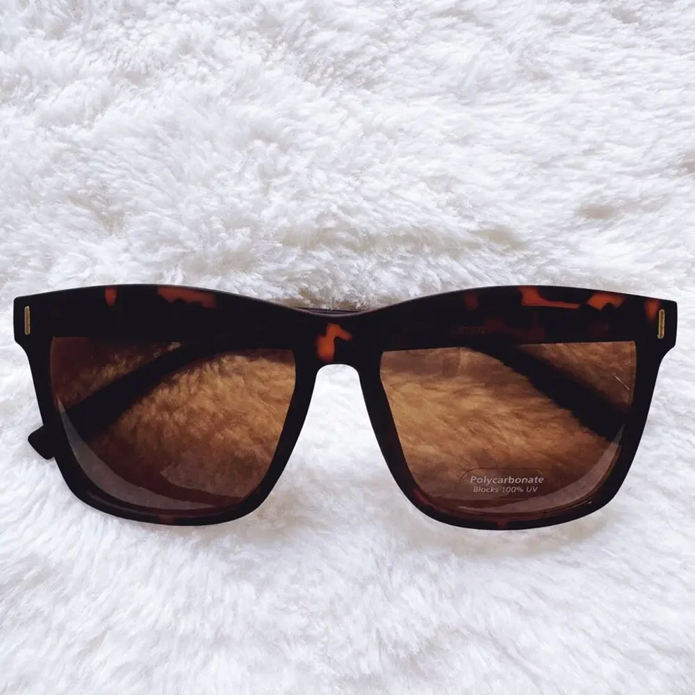 Otto Tortoise Brown Angular Frame Sunglasses